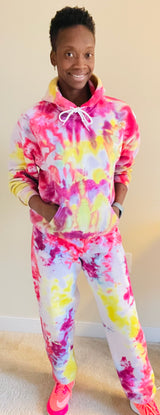 Tropical Sunrise Tie Dye Sweat Suit