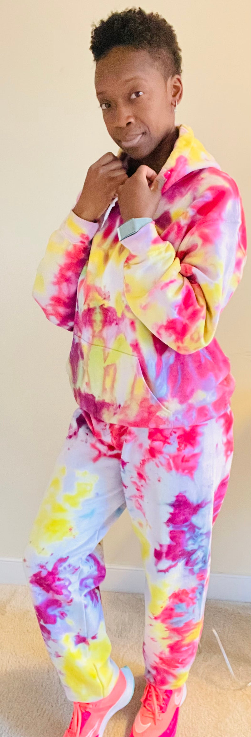 Tropical Sunrise Tie Dye Sweat Suit