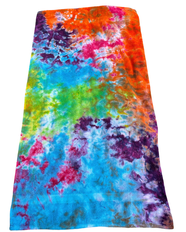 Rainbow Colored Tie Dye Towel